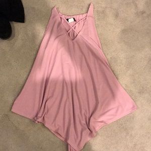 Lilac flowy tank top